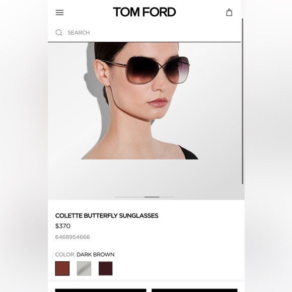 Tom Ford Colette Butterfly Sunglasses - Picture 3 of 3